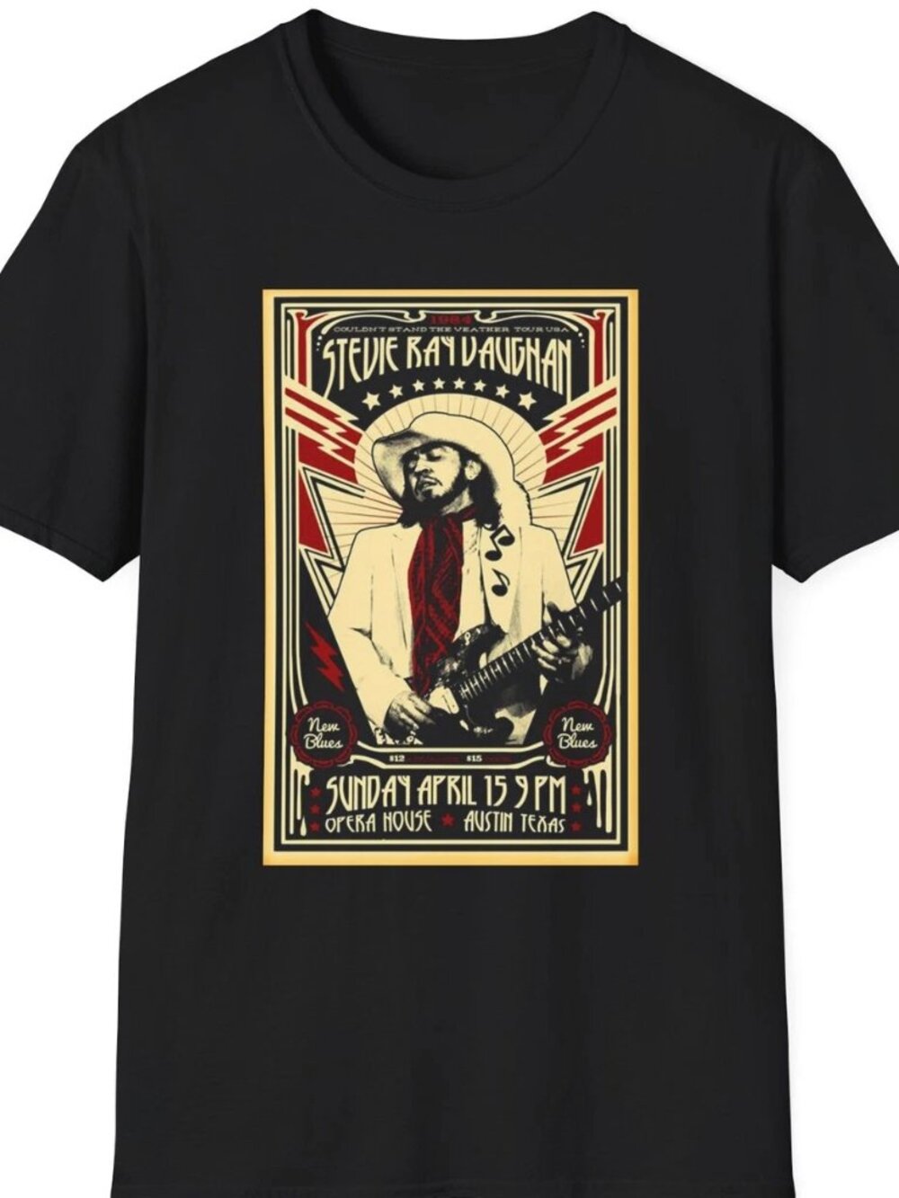 Stevie Ray Vaughn, Graphic T-Shirt